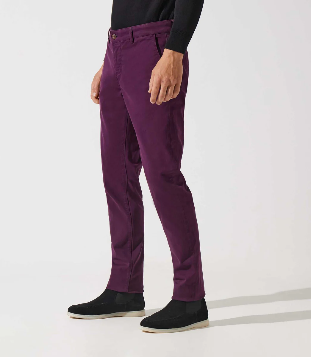 Pantalon chino violet VALOR