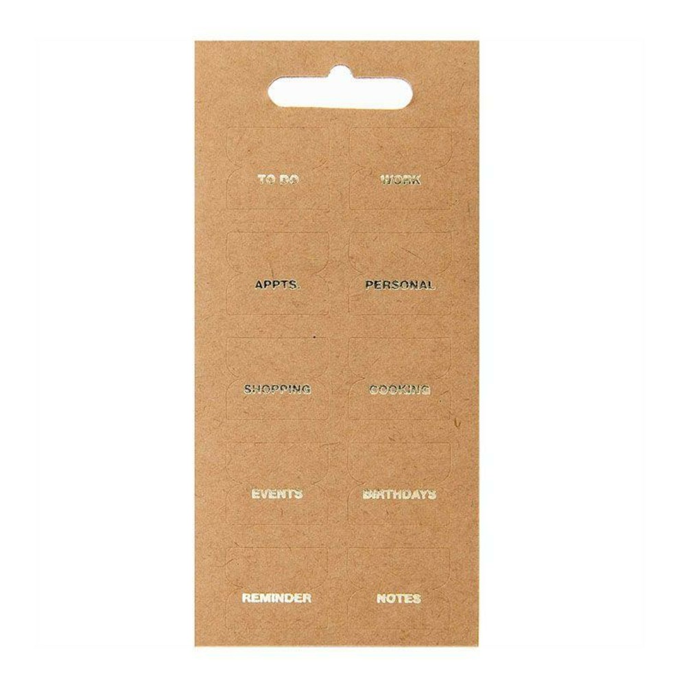 10 feuilles d'autocollants registre papier kraft