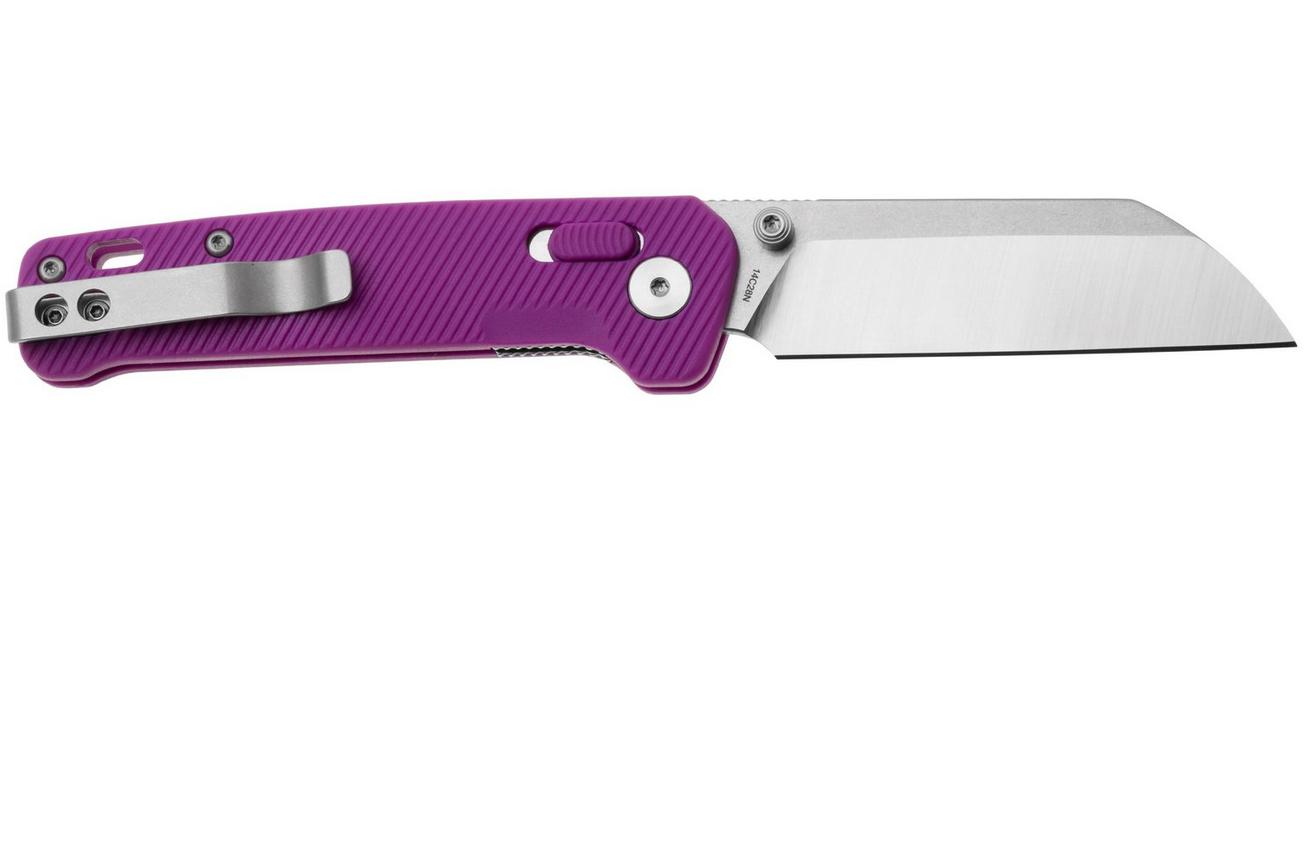 QSP Knife Penguin Glyde QS130GL-E1 Two-Tone 14C28N, Purple FRN, zakmes