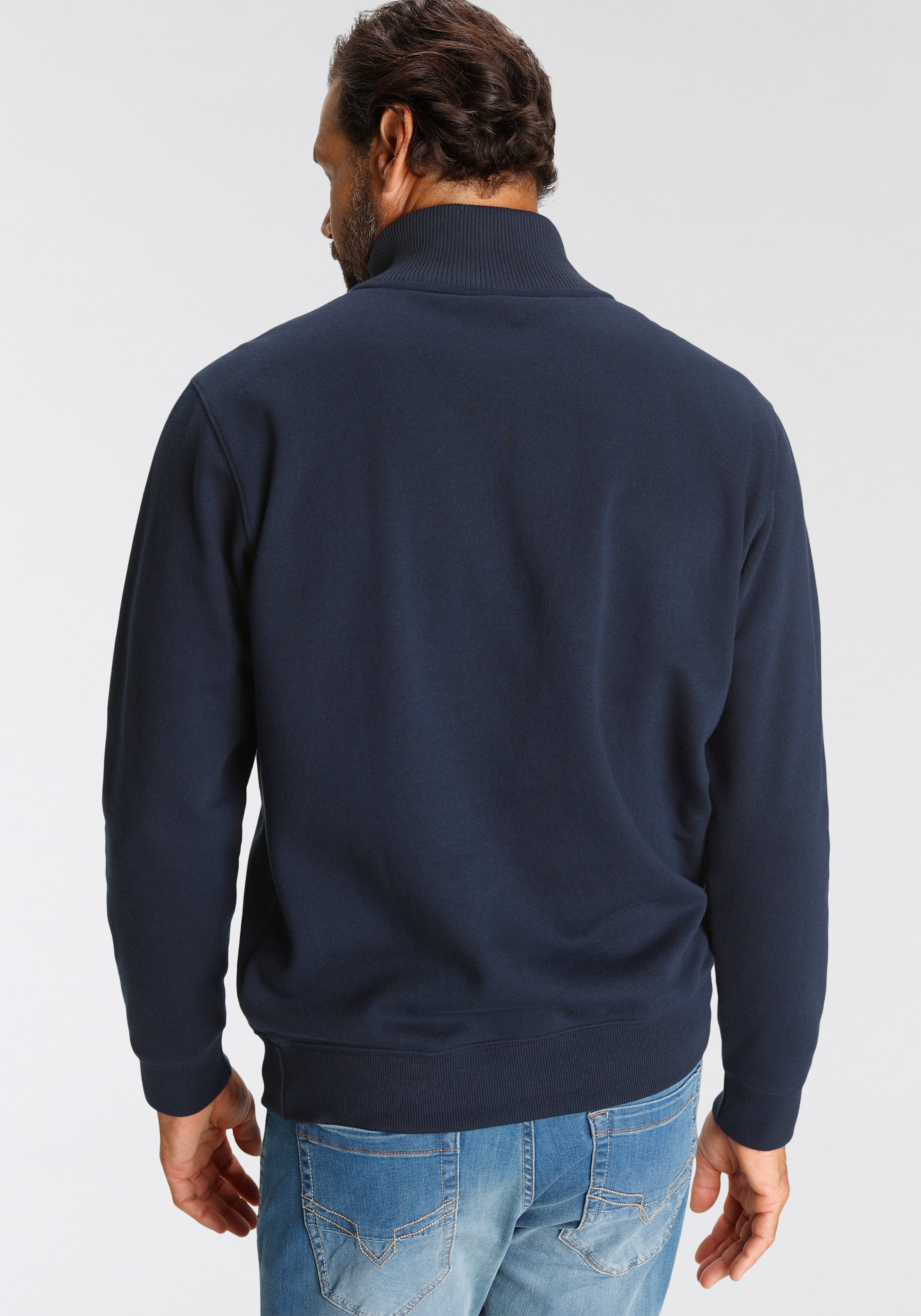 H.I.S Sweatshirt , unifarben,  aus dehnbarer Sweatware,  mit Logostickerei