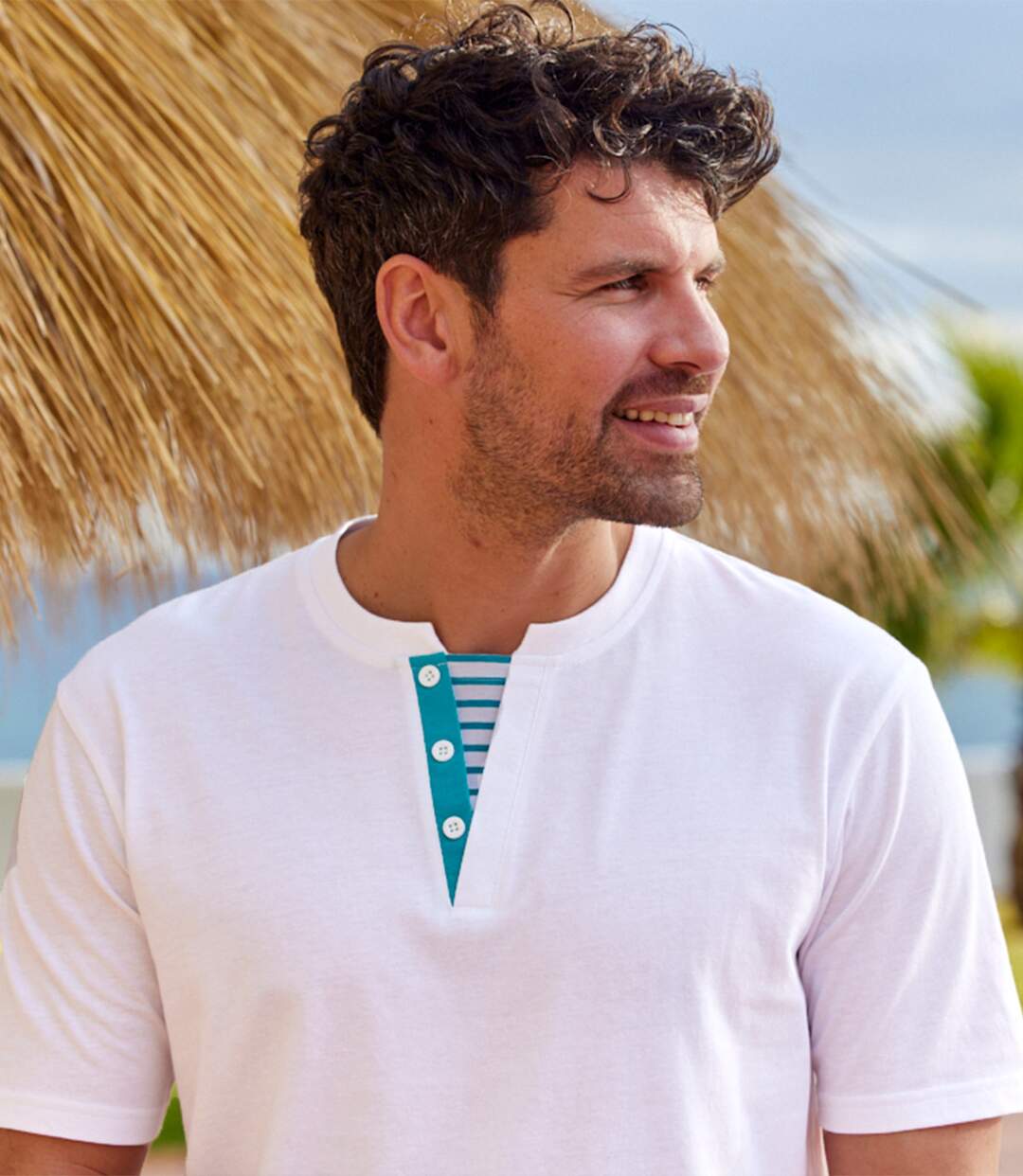 Lot de 2 Tee-Shirts Col en Trompe l’Œil