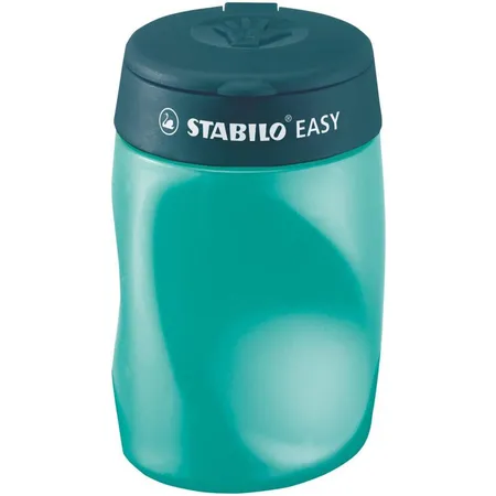 Ergonomischer Dosen-Spitzer für Linkshänder - STABILO EASYsharpener - 3 in 1 - petrol