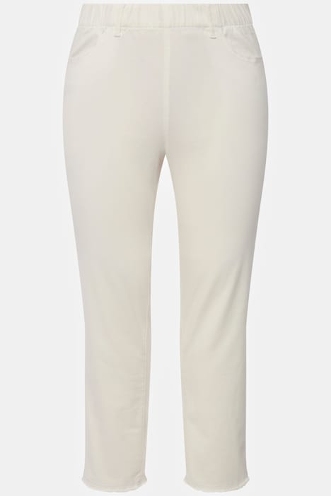 7/8-Hose Sienna, Fransensaum, schmales Bein