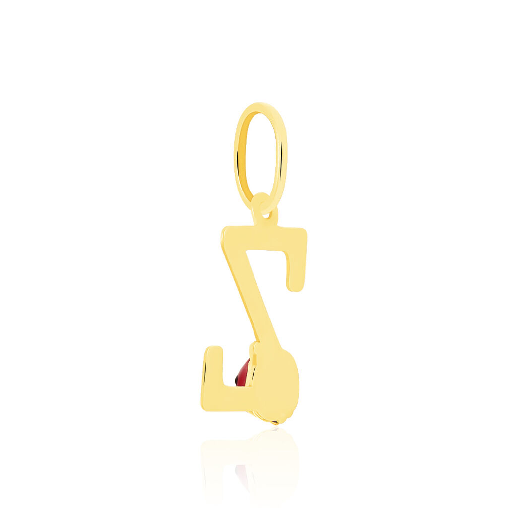 Pendentif Helidie Coccinelle Lettre Or Jaune