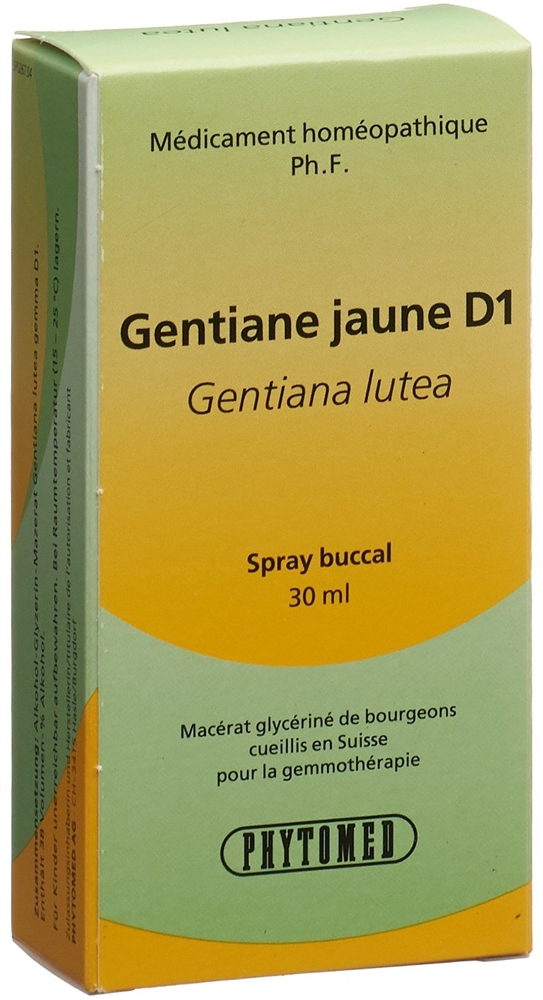 PHYTOMED Gentiana lutea liq 1 D Spr 30 ml