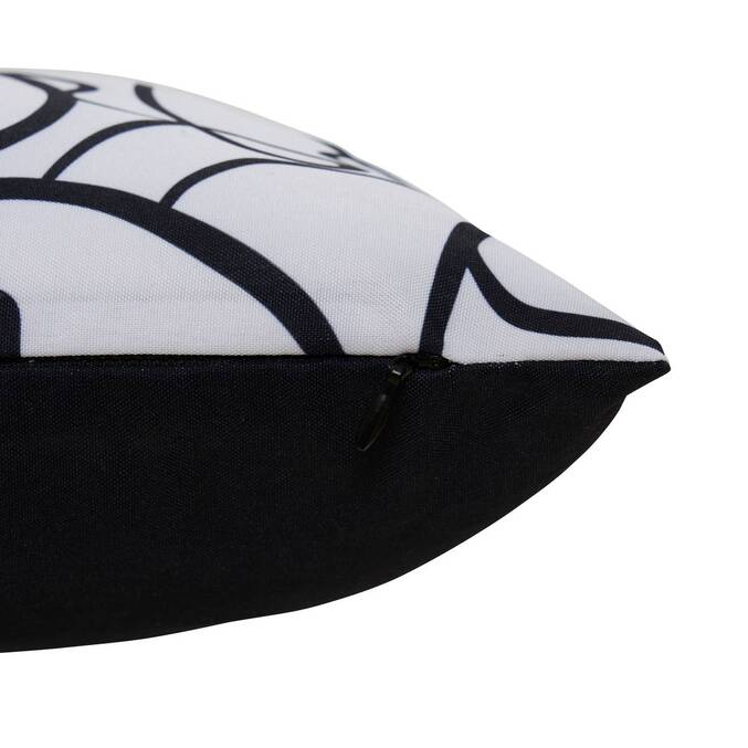 Housse de coussin d'extérieur rectangulaire NOLAN Noir et Blanc