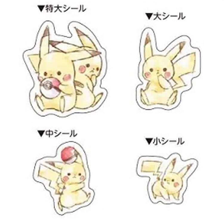Kamio Japan - Pokemon 4 Size Sticker (Pikachu nummer 025)