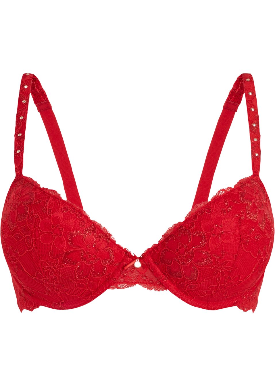 Soutien-gorge à coques et à armatures avec dentelle multicolore