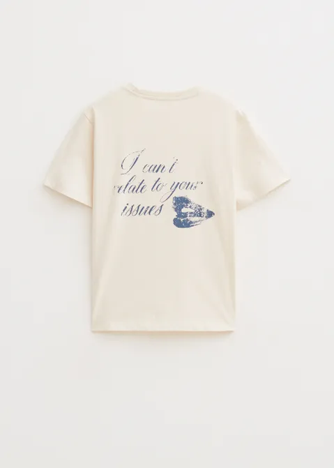 T-shirt met print blauw (BLW.M)