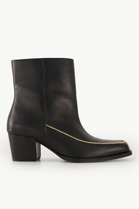 Leder-Stiefeletten, Schmucknaht, Wechselfußbett, Weite H