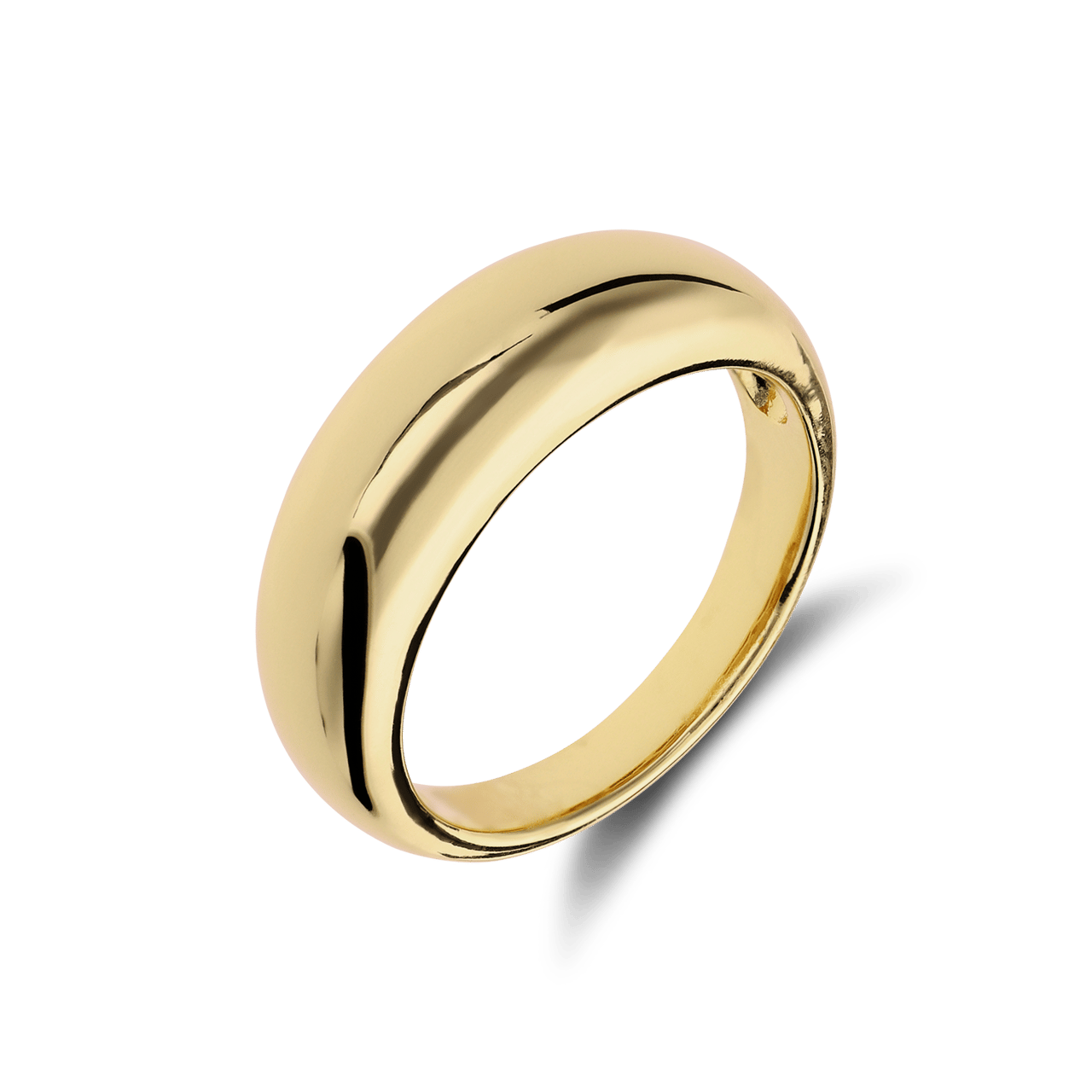 Zilveren goldpalted ring breed