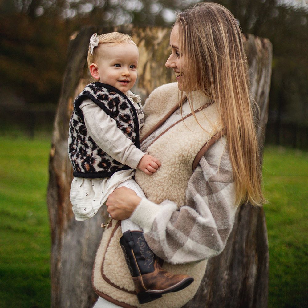 Moonrise kids wollen vest Panter