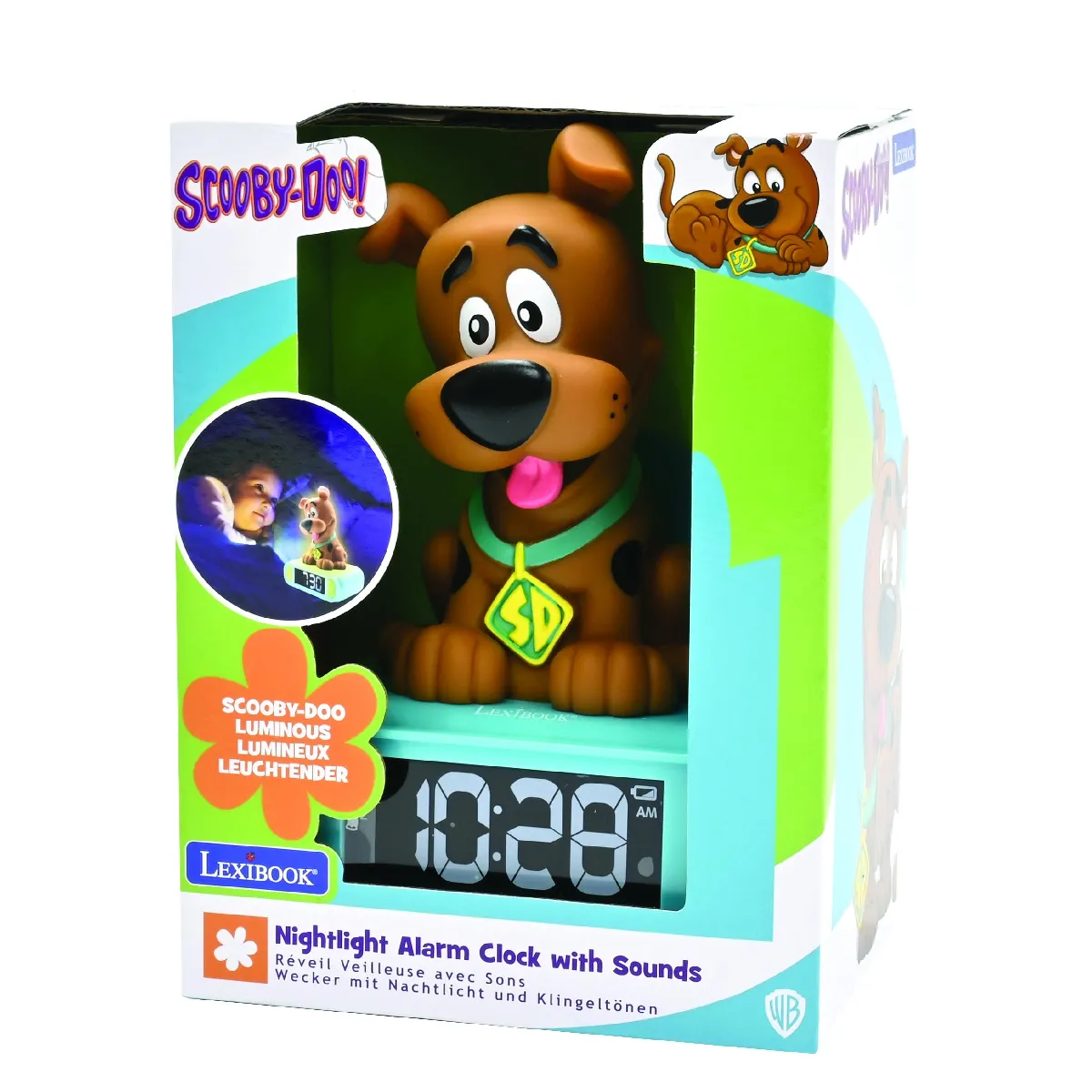 LEXIBOOK Réveil Veilleuse Scooby Doo