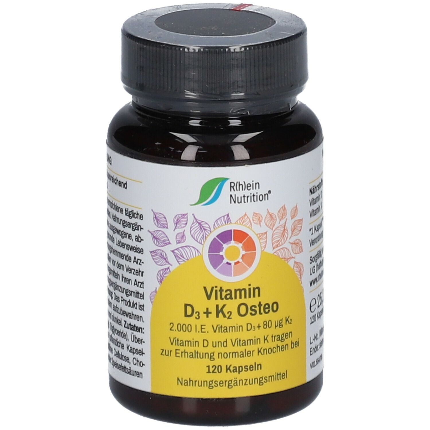 R(h)ein Nutrition Vitamin D3 + K2 Osteo 2.000 I.E. Vitamin D3 + 80 µg Vitamin K2