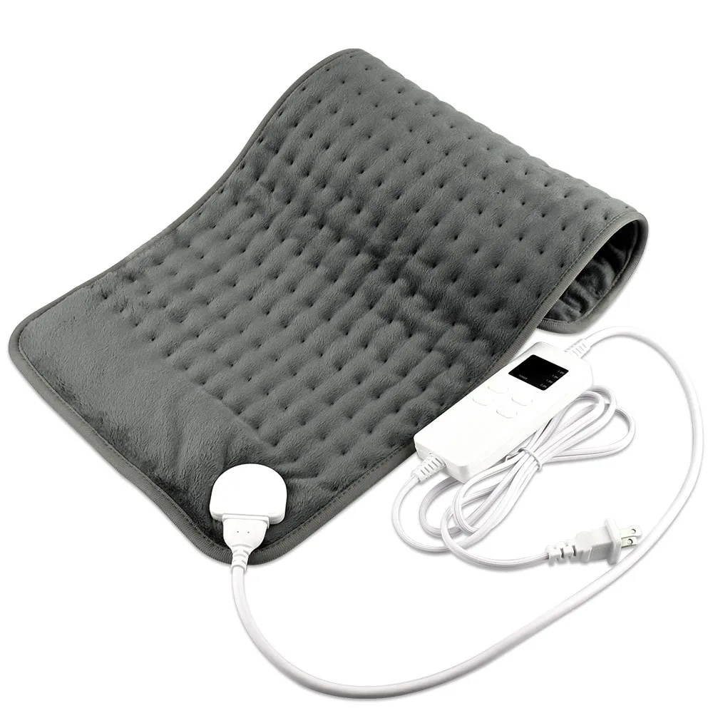 (75x40cm) Heizkissen Elektrische Wärmedecke mit Timer   6 Hitzestufen - Grau