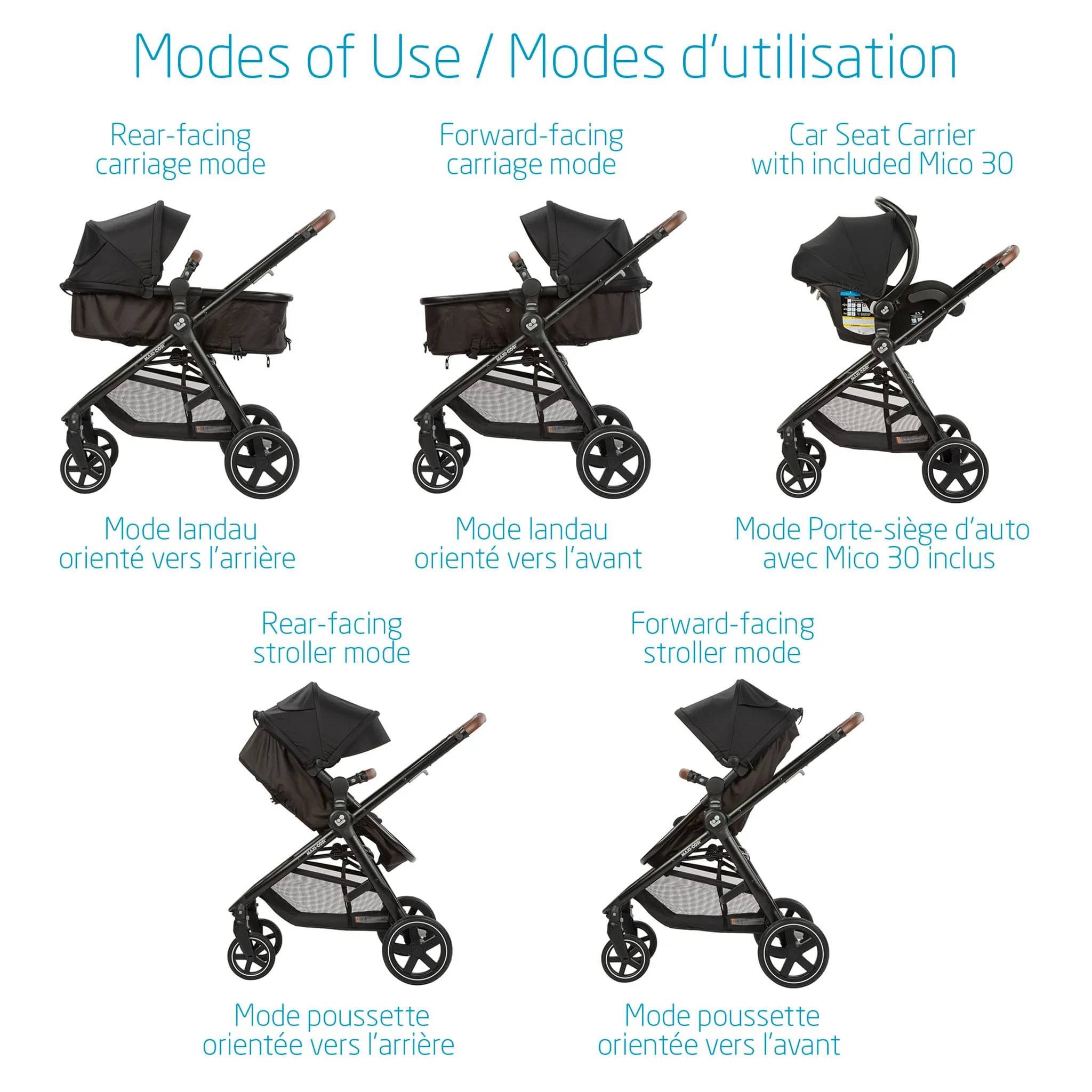 Maxi-cosi Système de Voyage Zelia Max - Basalt Noir