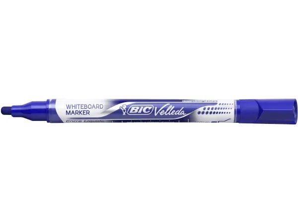 Whiteboardmarker BIC Velleda Pocket blå bred rund spids - (12 stk.)