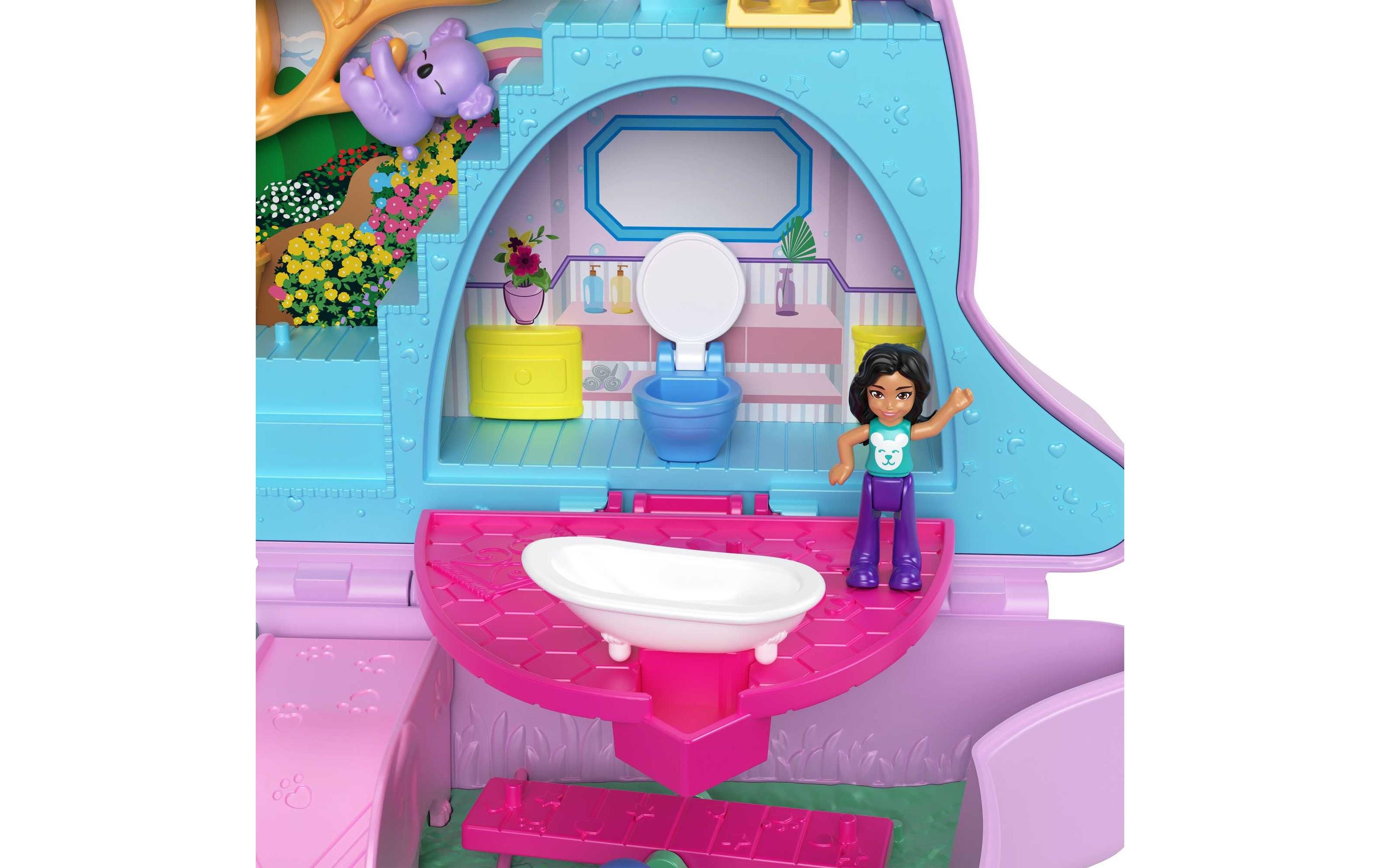 Spielset Polly Pocket Mama und Joey Känguru Schatulle2-in-1-Taschen-Spielset