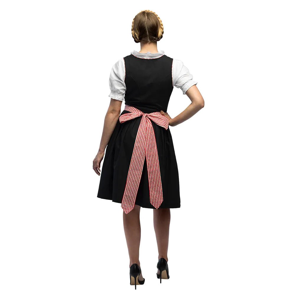 Rood Zwarte Dirndl Jurk Oktoberfest Dames