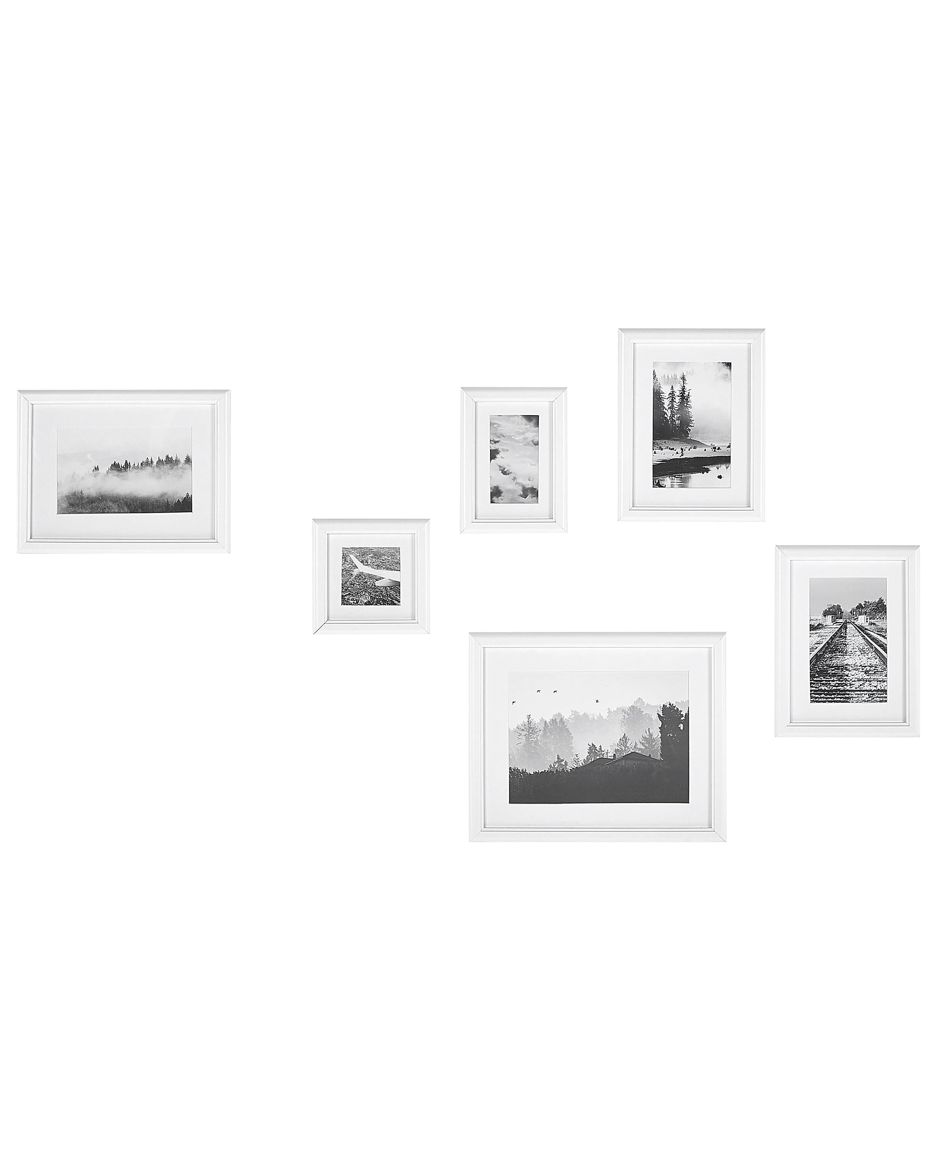 Set van 6 fotolijsten ZINARE Landschap Wit