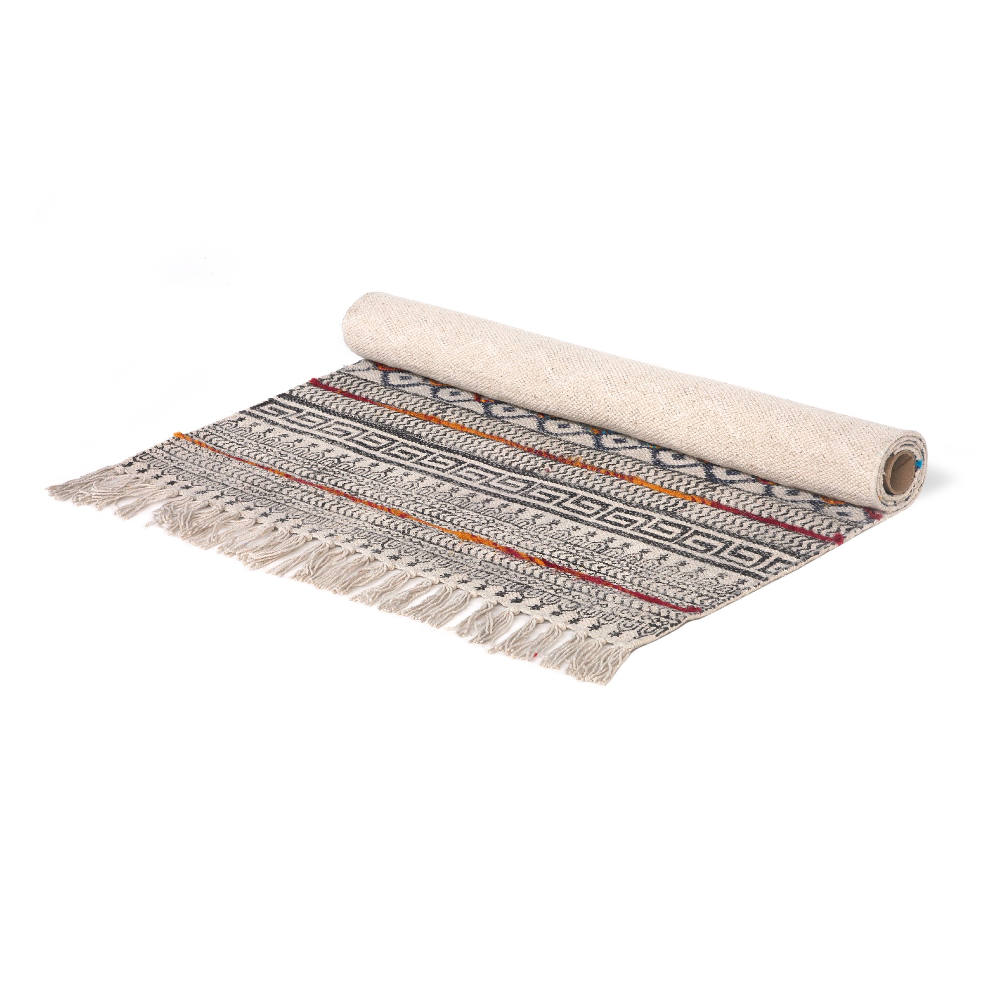Mini-Rug 'Agani', handbedruckt, T 60 cm, B 90 cm von fischer's lagerhaus