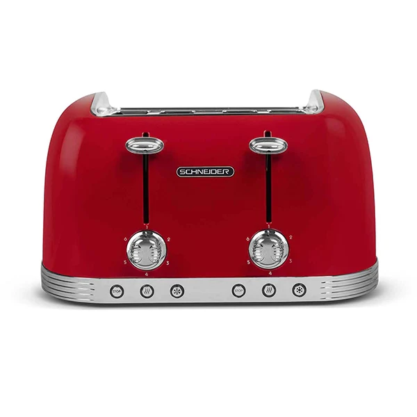 Grille-pain 4 fentes 1630 W SCT04R rouge Schneider