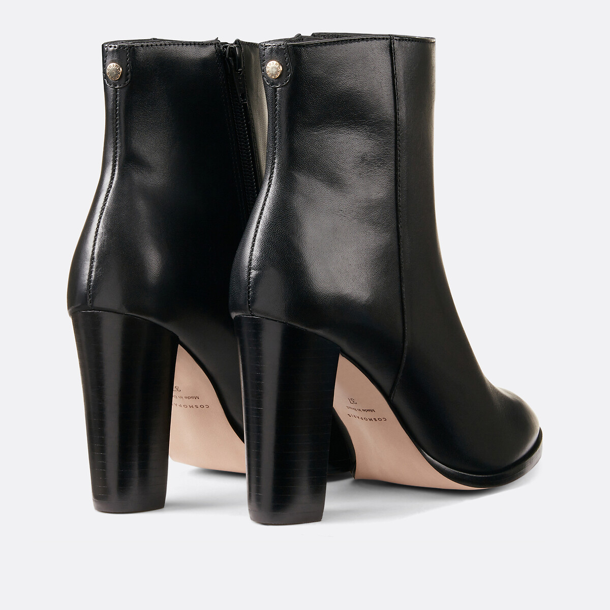 COSMOPARIS<br>Botas de couro de salto alto, Walimas