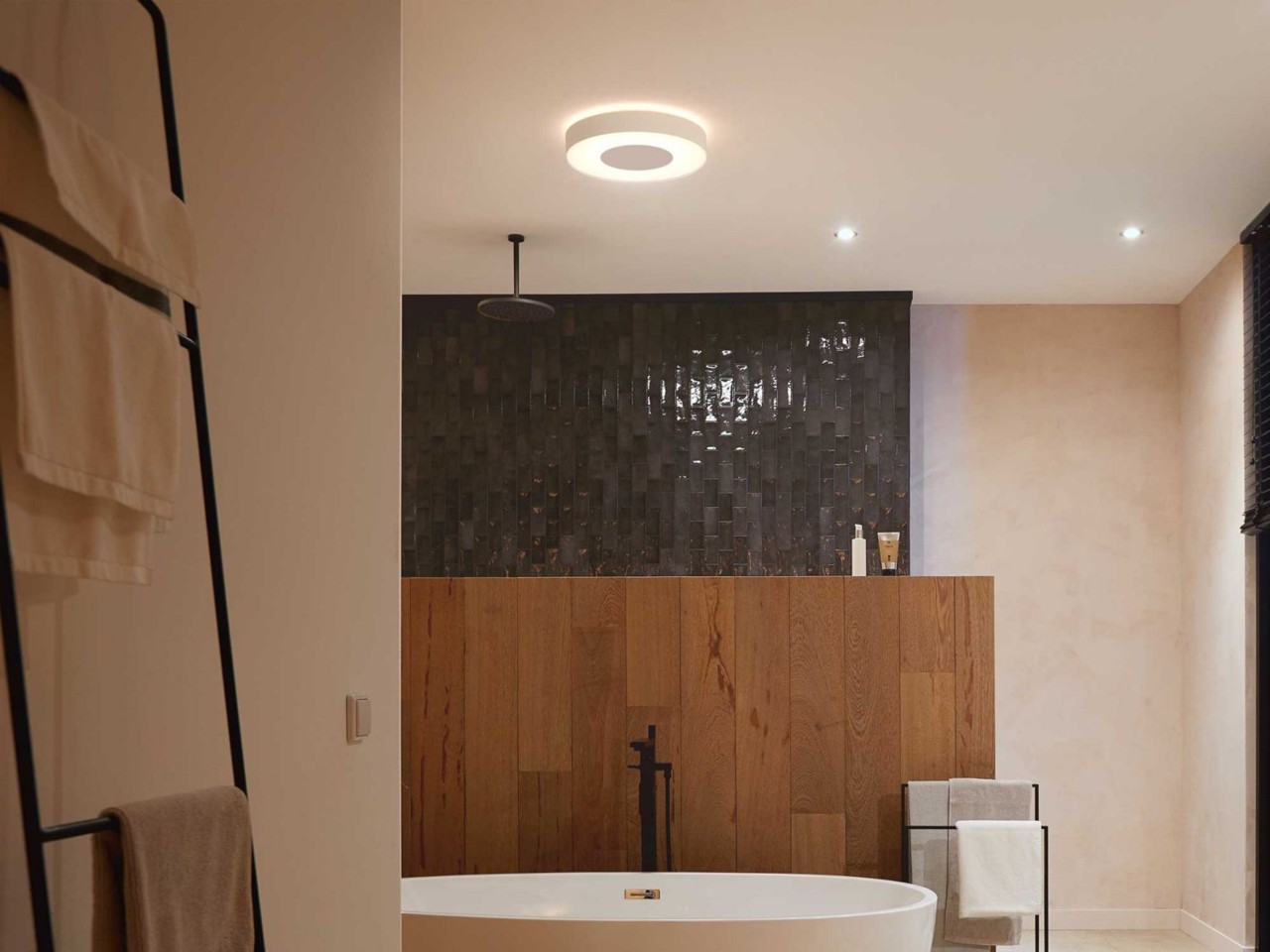 Philips Hue - Xamento Large - Bathroom Ceiling Lamp - White & Color Ambiance
