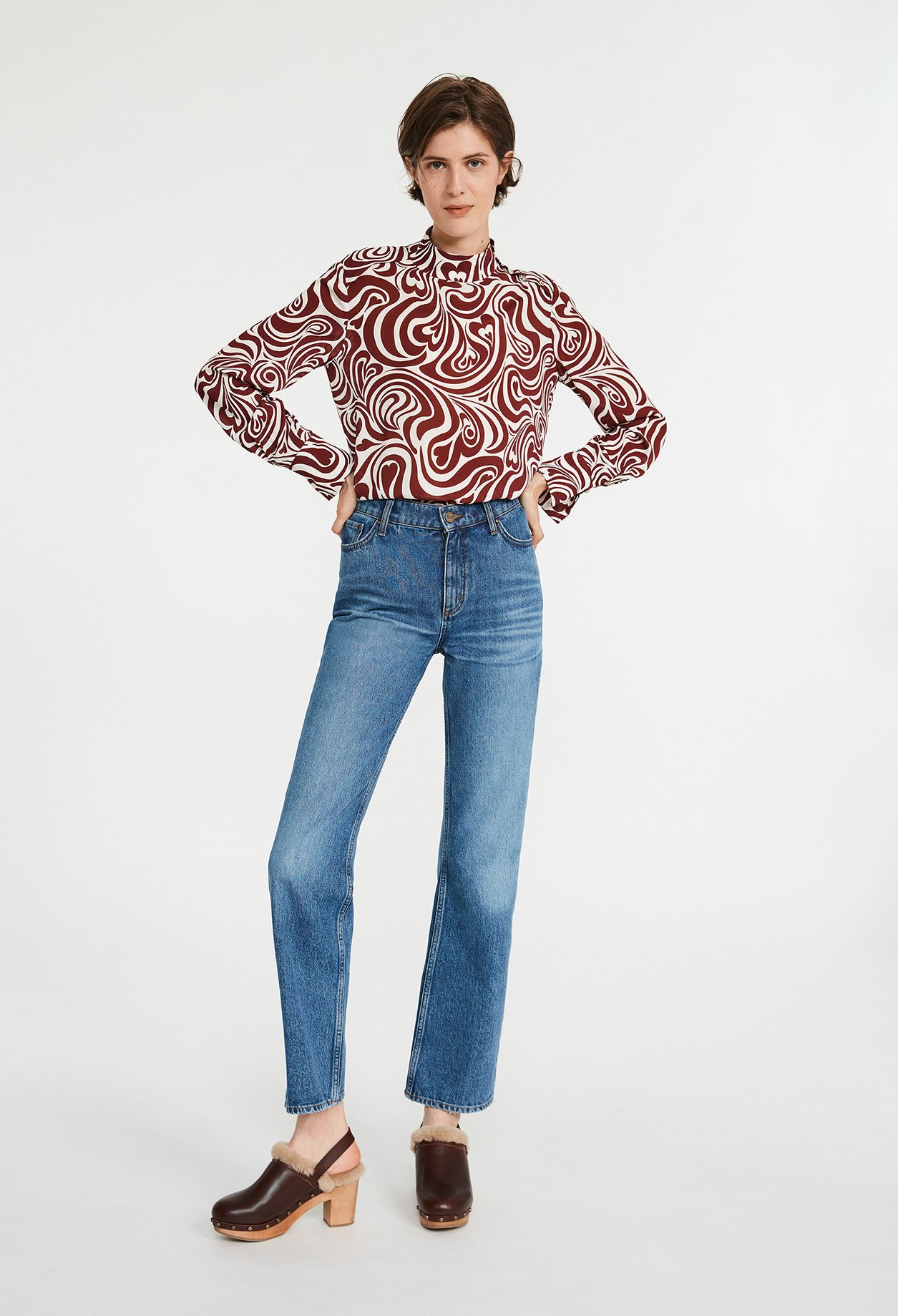 Blouse imprime coeur