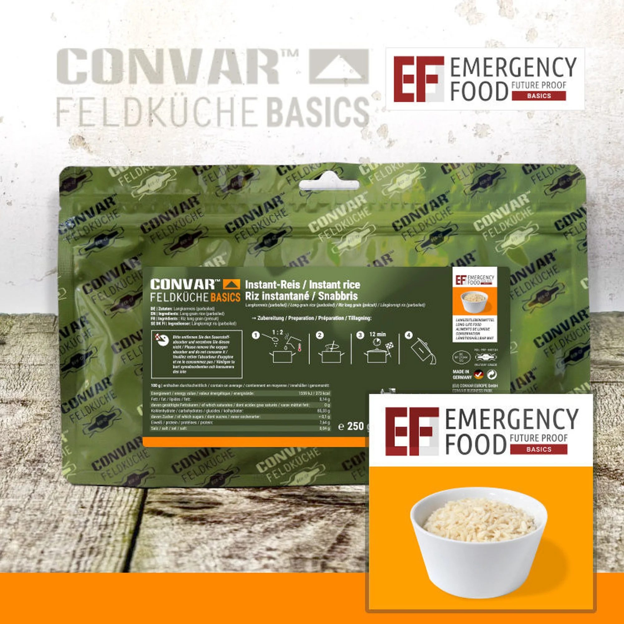 EF Emergency Food -  Feldküche Basics Instant-Reis 250 g