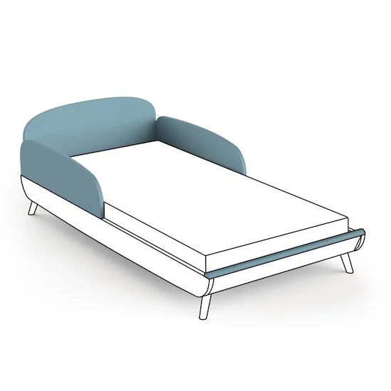 Firmiana Kit Évolutif pour lit 70 x 140 cm   Bleu Orage        de               CBA Meubles