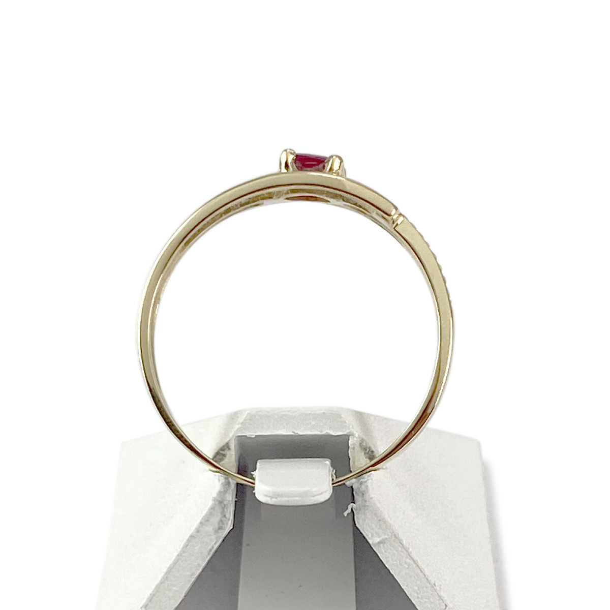 Bague d'occasion or 750 jaune et rhodié rubis