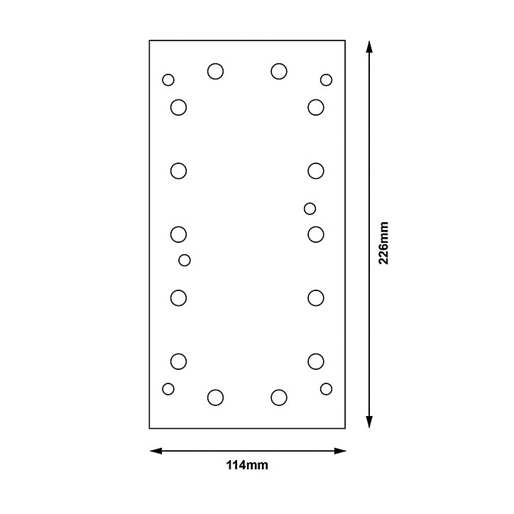 Plateau de ponçage pour ponceuse vibrante Mac Allister 230 x 114 mm