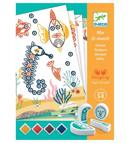 Djeco Stempelset - Mix & Match - Lustige Tier