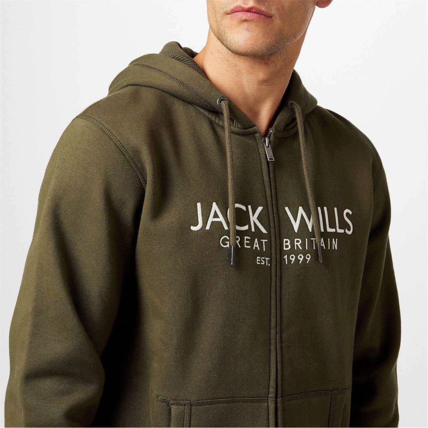 Jack Wills Pinebrook Graphic Zip Hoodie