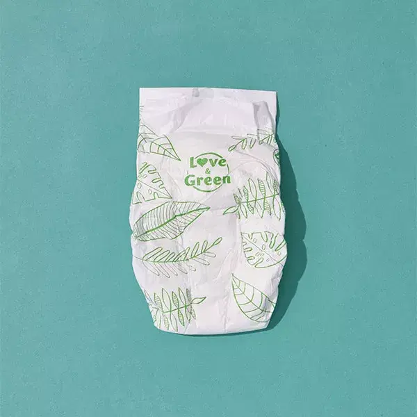 Fraldas ecológicas Love & Green Change Baby Pure Nature, tamanho 2, 35 unidades.