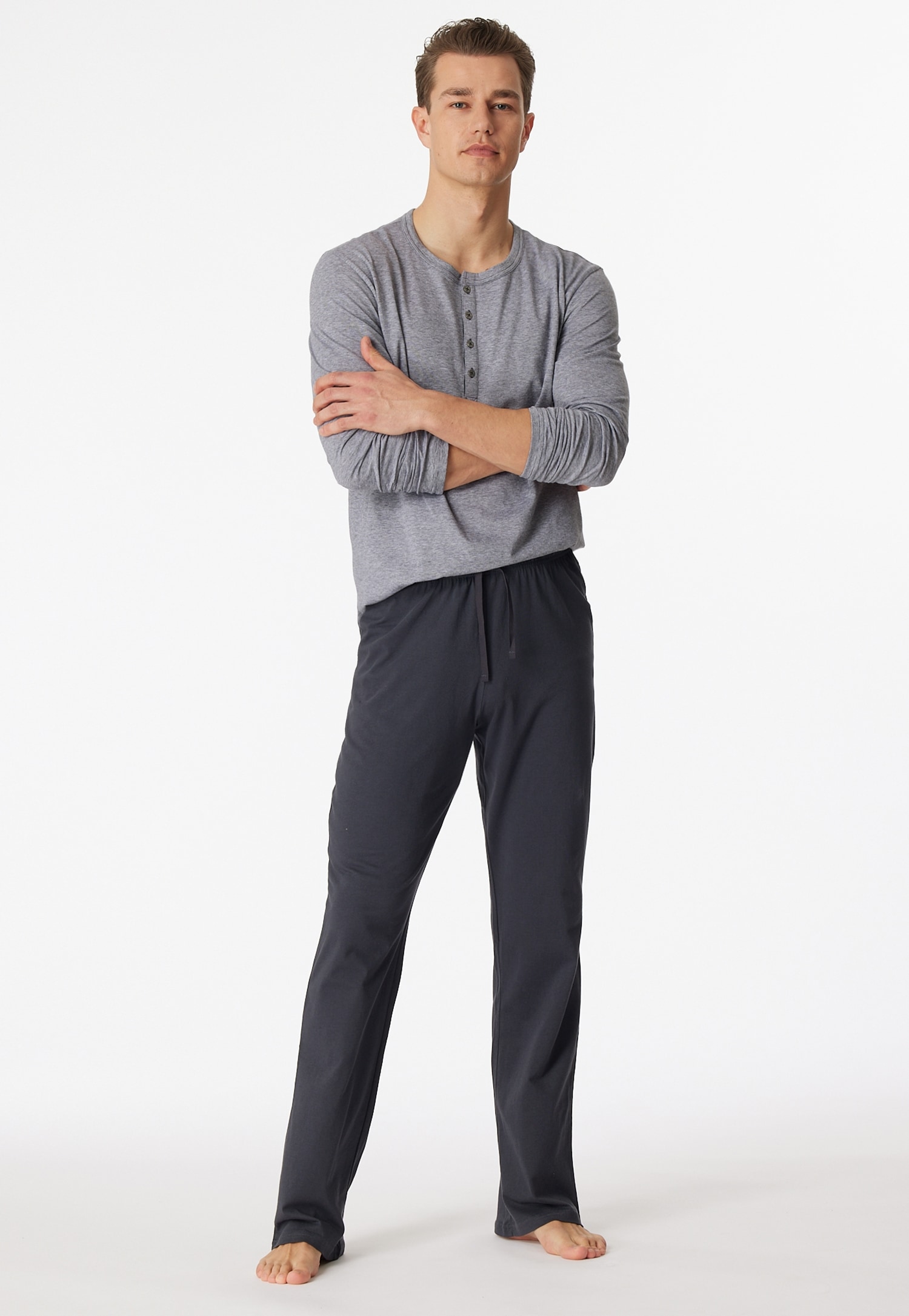 Schiesser Pyjama »selected! premium inspiration«, 2 Stk. mit praktischer Knopfleiste