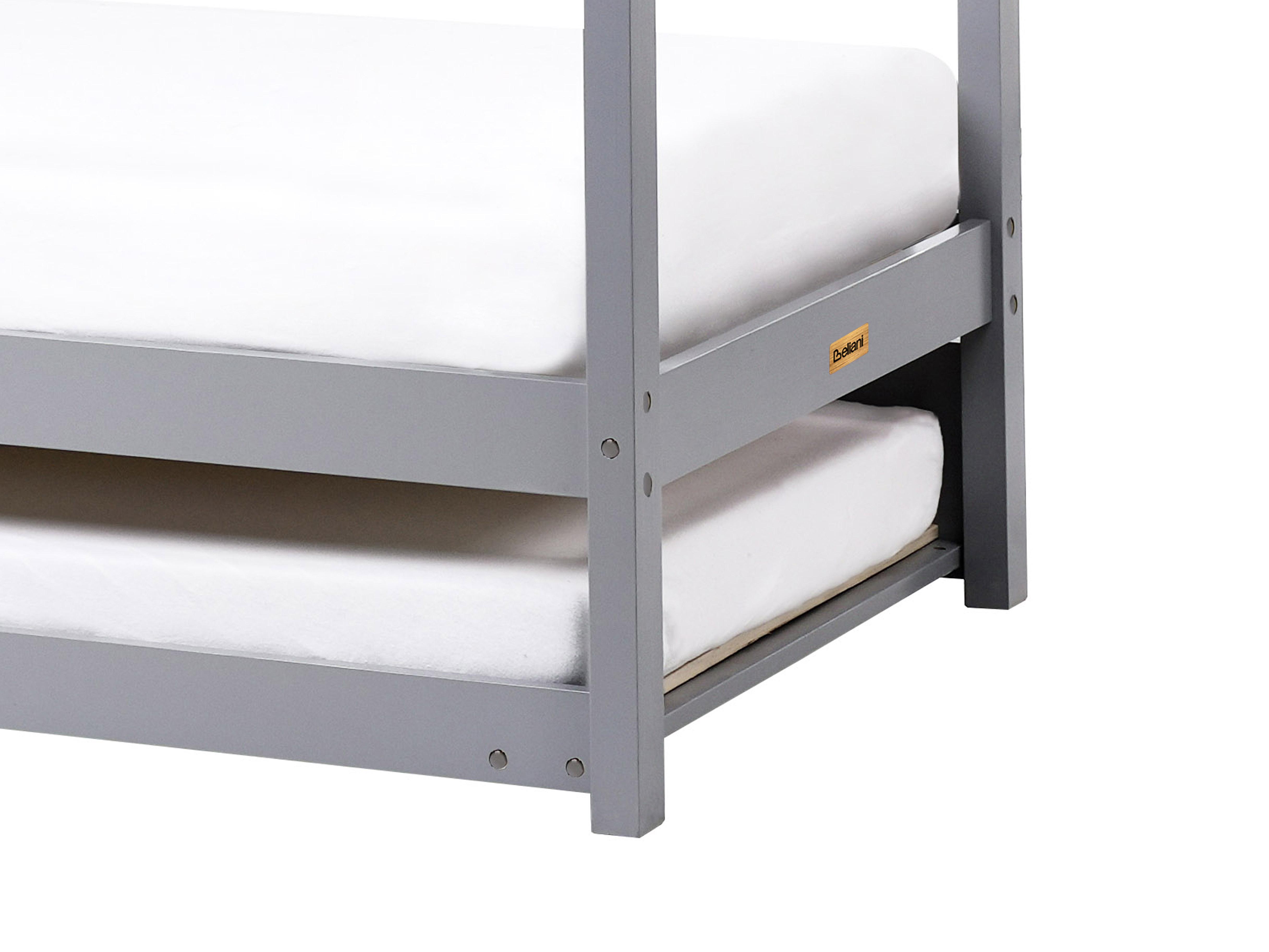 Kinderonderschuifbed Dennenhout CRILLON 90 x 200 cm Grijs
