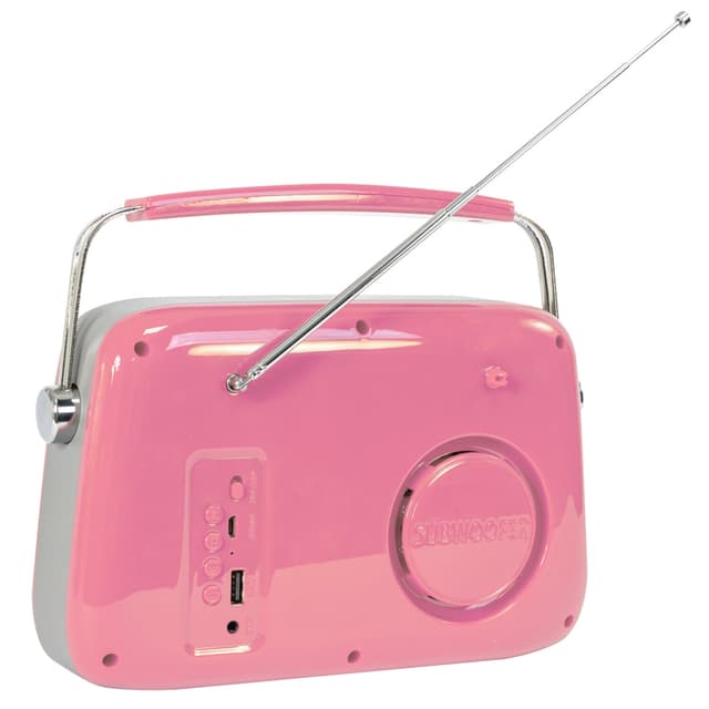 Madison retro radio m. Bluetooth og FM (Pink)