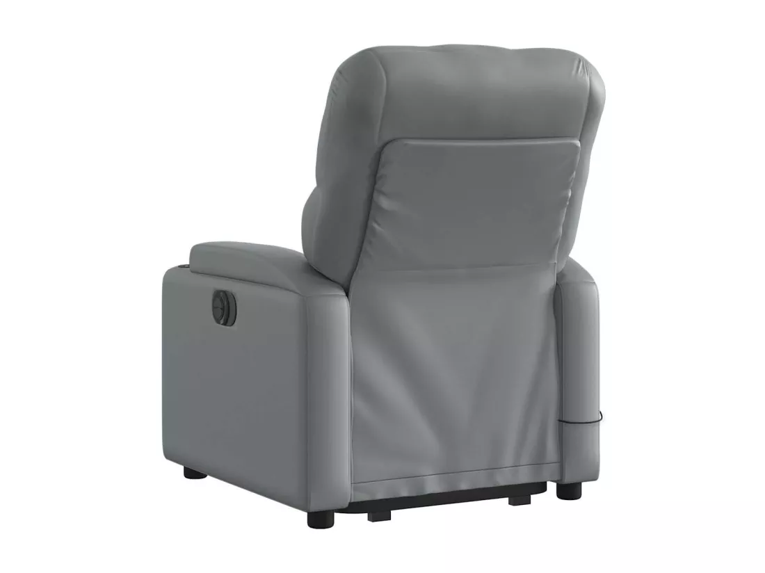 Fauteuil inclinable massant Gris Similicuir