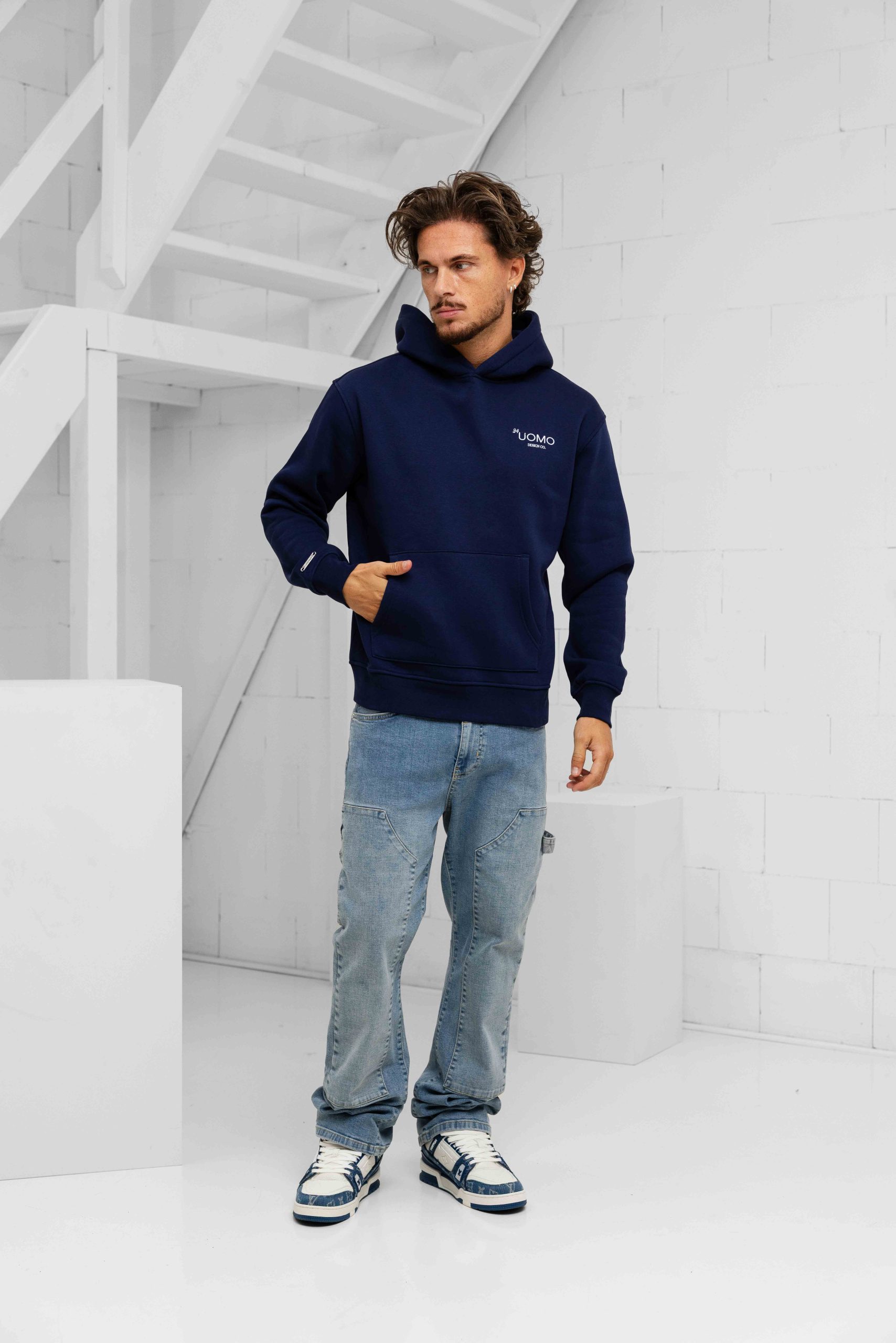 24 Uomo Club 2.0 Hoodie Heren Navy