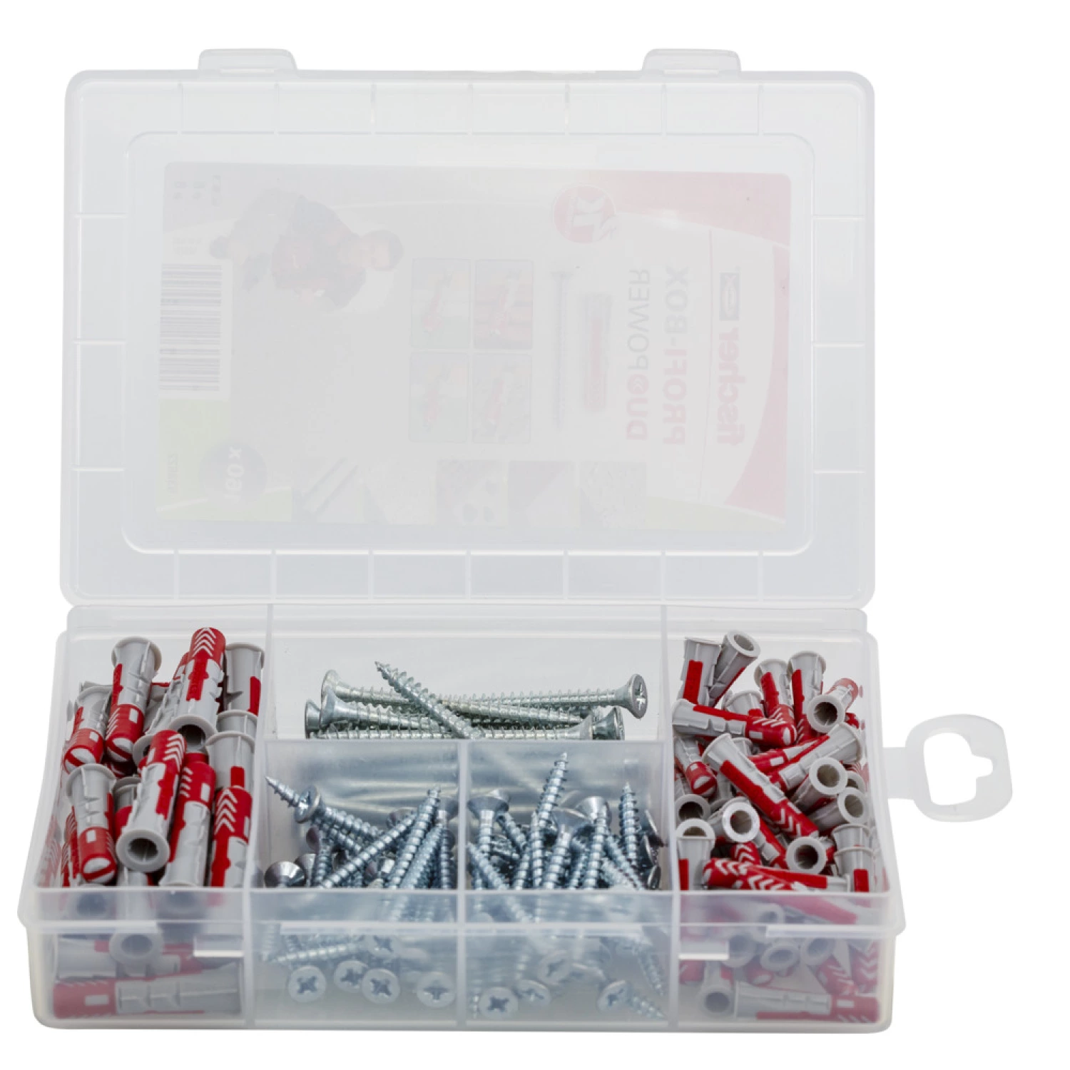 Fischer 538622 160-delige Profibox DuoPower Ø6 en Ø8 pluggenset met schroef