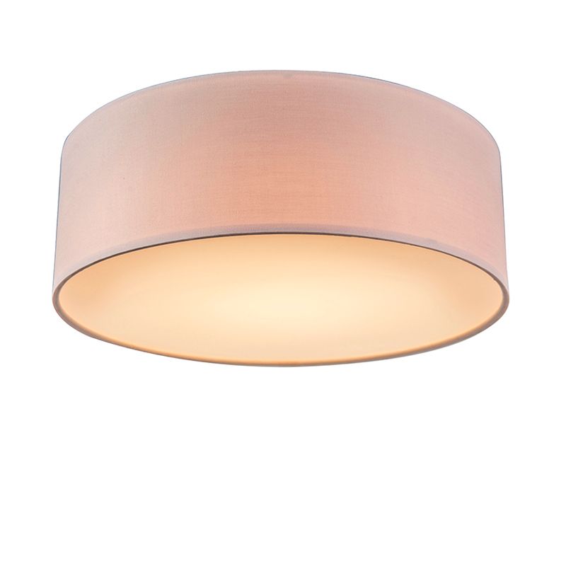 Plafondlamp roze 30 cm incl. LED - Drum LED