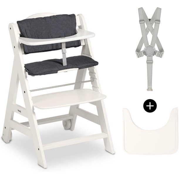 Chaise haute beta  blanc complète