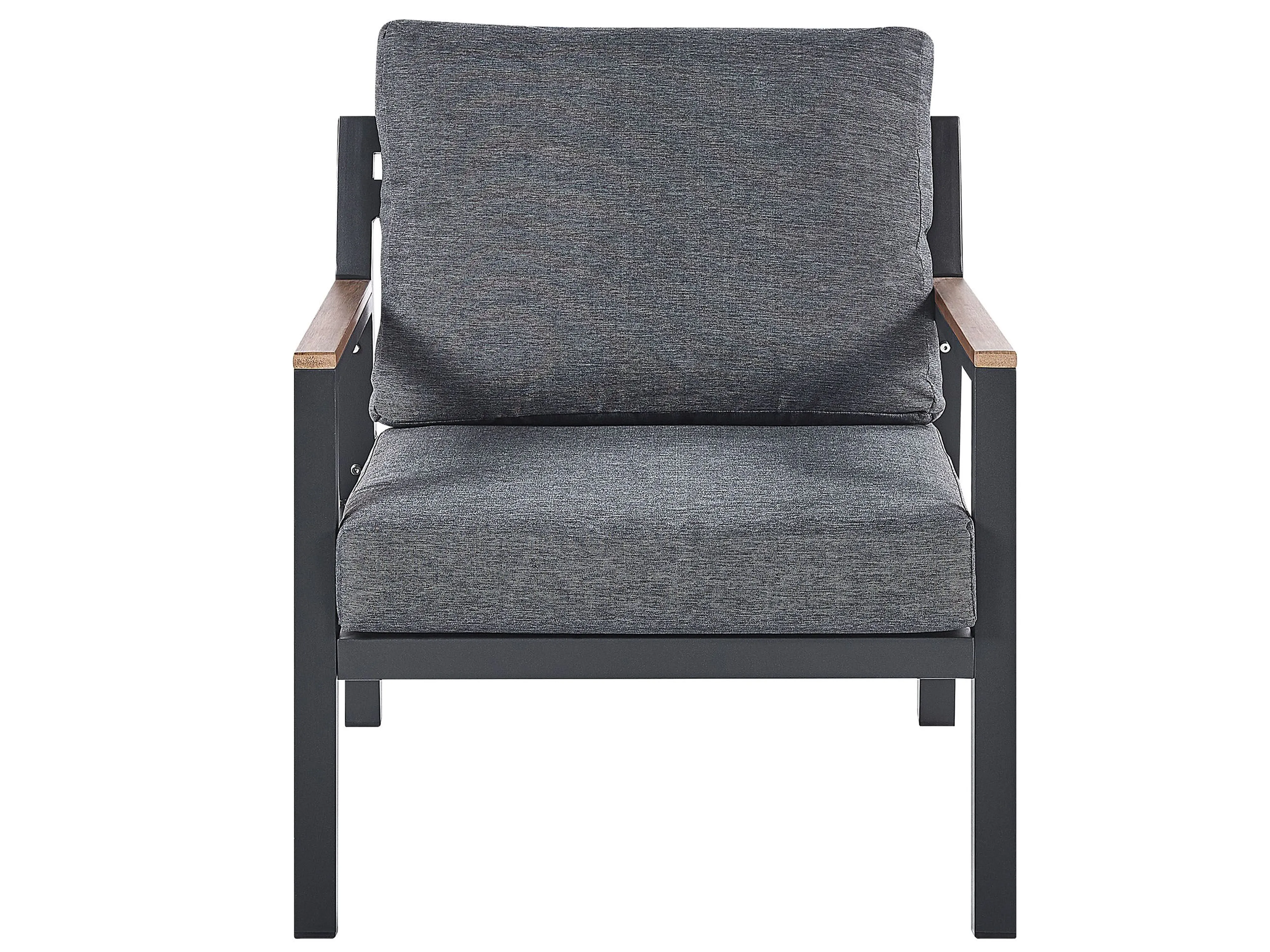 Loungeset met tafel 4-zits DELIA Metaal Grijs