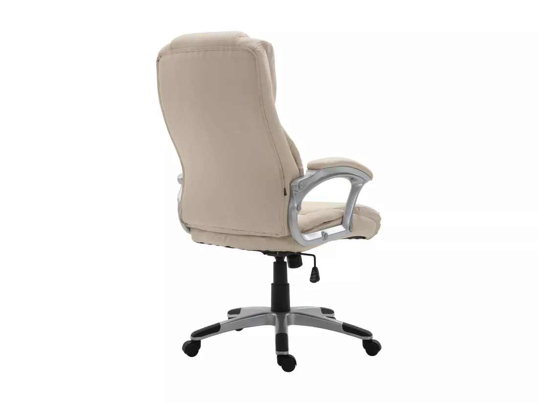 Chaise de bureau - Similicuir & Plastique - Crème - Texas V2