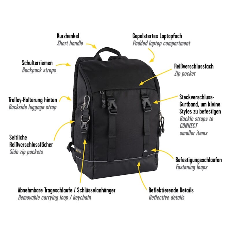 Camel Active Connect Backpack M Black