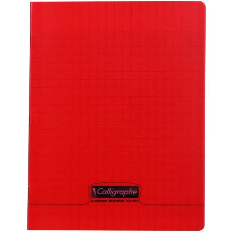 Cahier piqué 8000 POLYPRO 17x22 cm 96 pages grands carreaux 90 g - Assortis