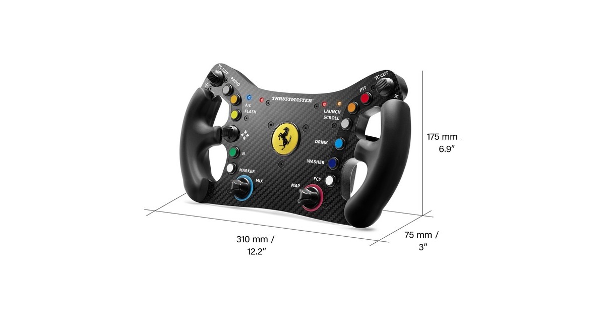 ThrustmasterFerrari 488 GT3 Wheel Add-On stuur add-on  (Grijs, Pc, PlayStation 4, PlayStation 5, Xbox One, Xbox Series X|S)