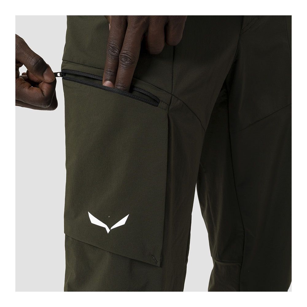 Salewa PUEZ DURASTRETCH - Pantalon Homme dark olive